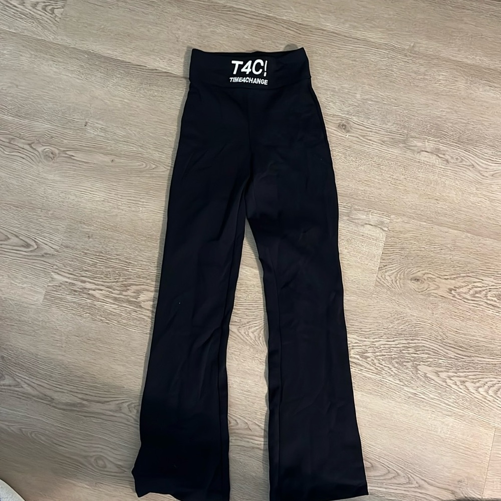 Black wide leg leggings